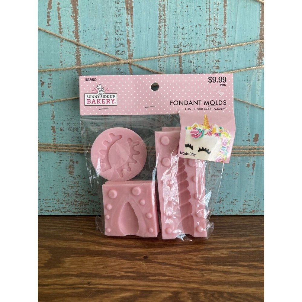 Unicorn Silicone Mold Horn Ears & Eyelash Cake Topper Molds 3D Set Fondant